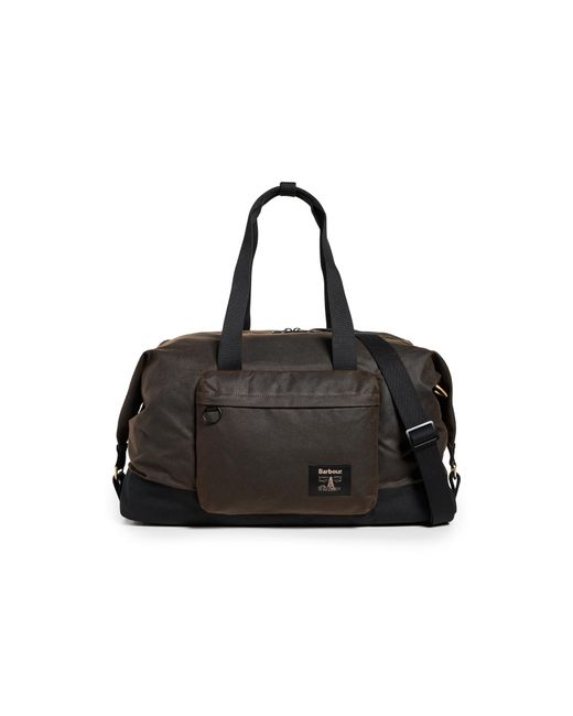 Barbour Black Field Wax Duffle Bag for men