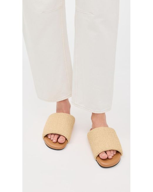 Simon Miller Black Raffia Bubble Slides