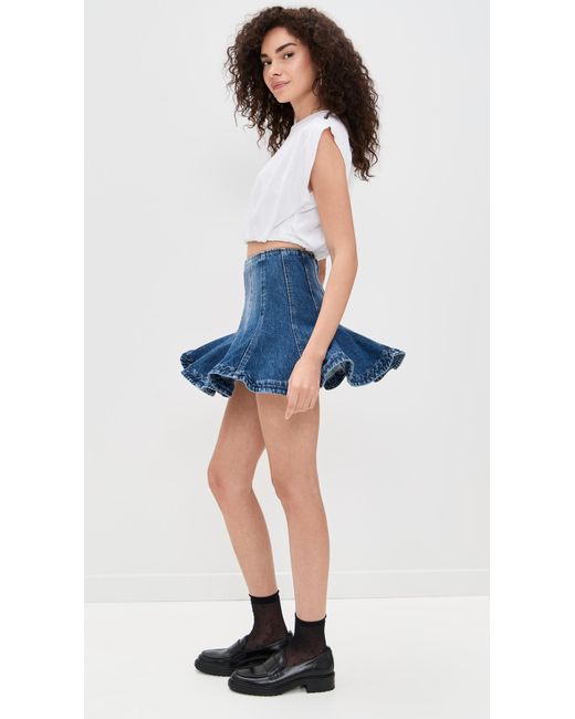 MSGM Blue Denim Mini Skirt