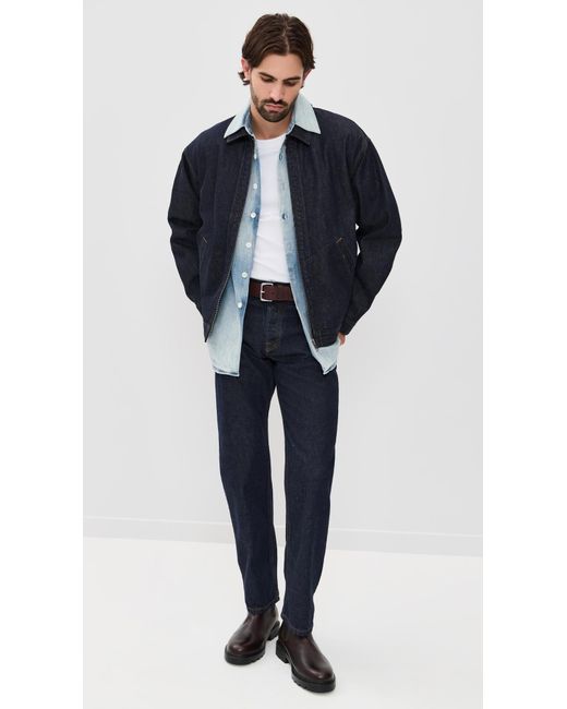 NN07 Blue Petrus Denim Zip Jacket for men