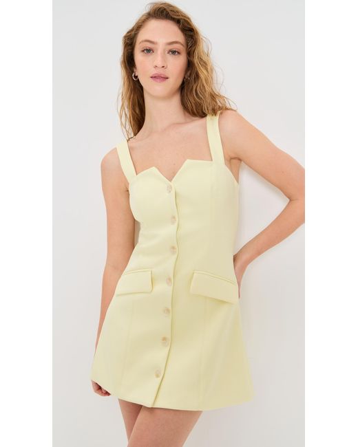 Madison The Label Bryony Mini Dress in Natural | Lyst