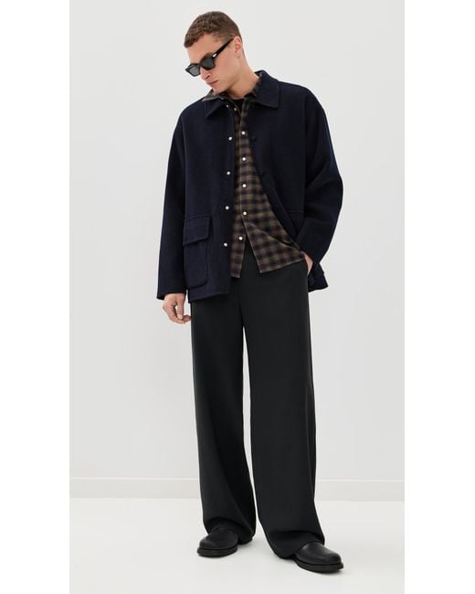 Officine Generale Black Vasco Double Split Wool Jacket for men