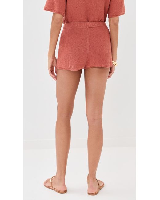 Le Bos Red Poolside Shorts