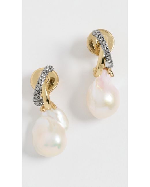 DEMARSON White Melu Earrings