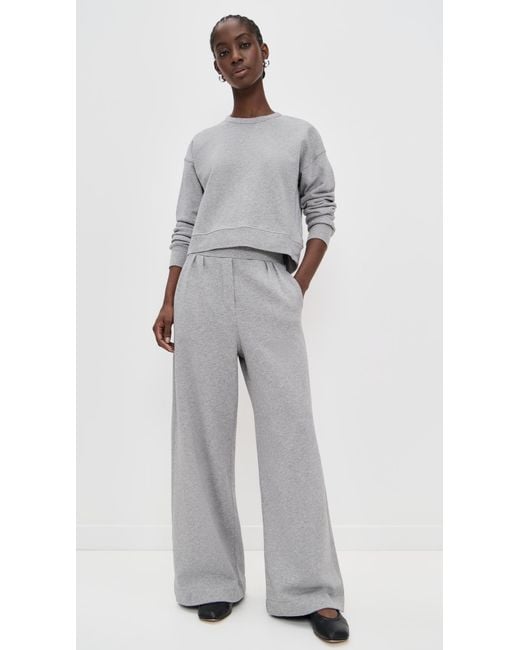 La Ligne Gray Cropped James Sweatshirt
