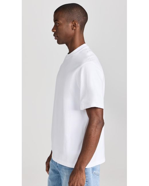Agolde White Asha Mock Neck Tee for men