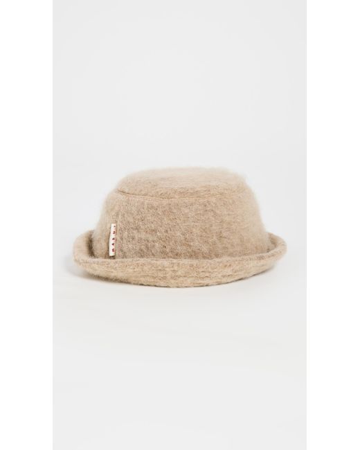 Marni Natural Alpaca Bucket Hat for men