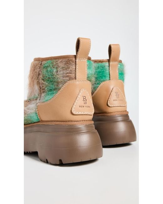 R13 Multicolor Chunky Shearling Boots