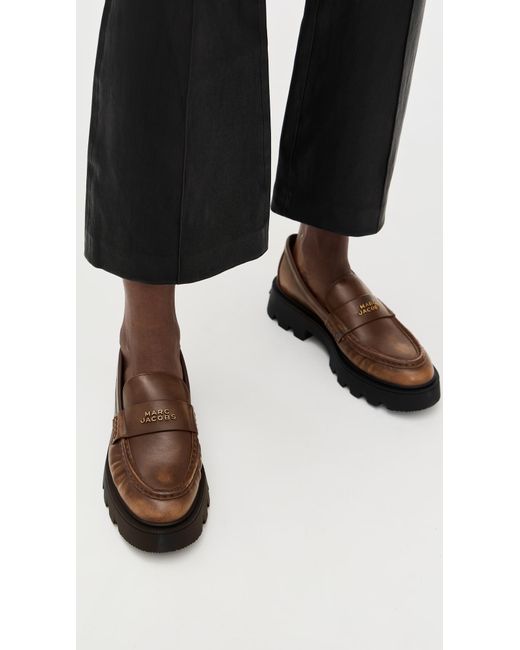 Marc Jacobs The Frankie Loafers in Brown | Lyst Canada