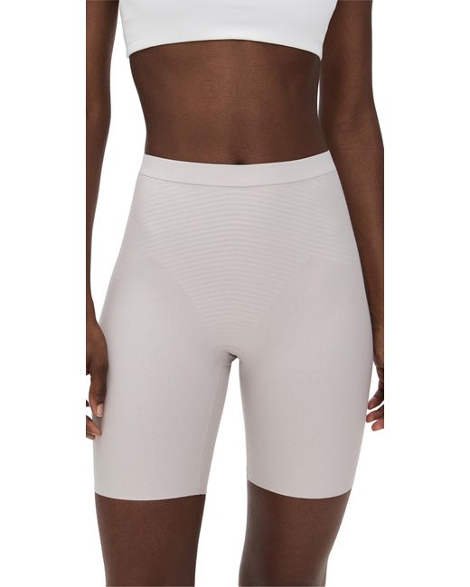 Spanx Gray Midthigh Shorts