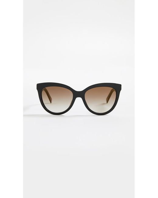 Marc Jacobs Brown Round Slight Cat Eye Sunglasses