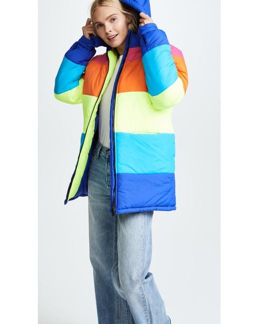 Glamorous rainbow puffer sale