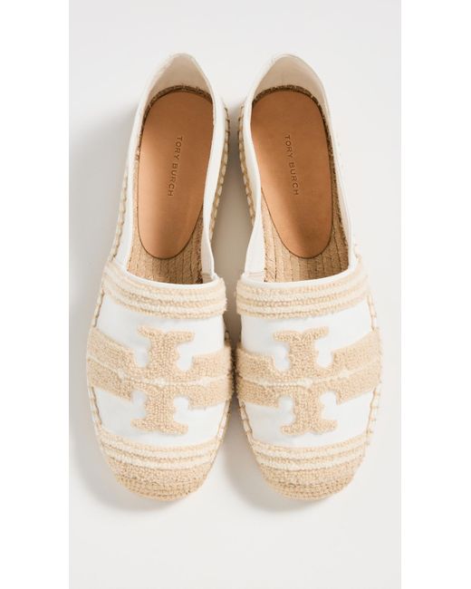 Tory Burch White Double T Espadrilles