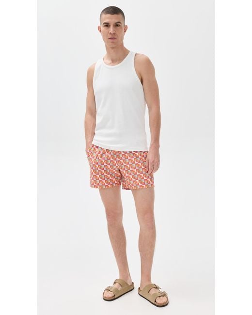 Fair Harbor Pink The Bungalow Swim Trunks 5 for men