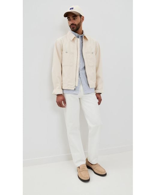 KNICKERBOCKER White Pacific Denim Zip Jacket for men