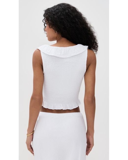 GUIZIO Black Paloma Smocked Top