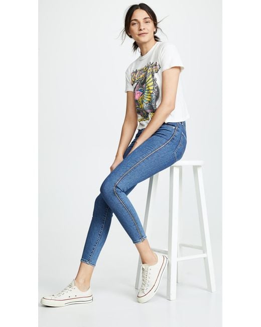 Mile high shop ankle zip jeans