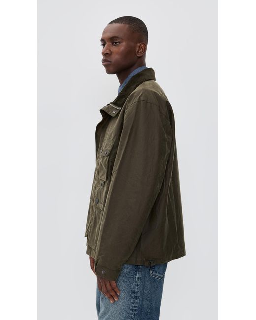 Barbour Black Re-Engineered Utility Bedale Wax Jacket for men