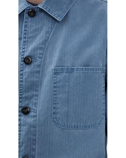 Taylor Stitch Blue Ojai Herringbone Work Jacket for men