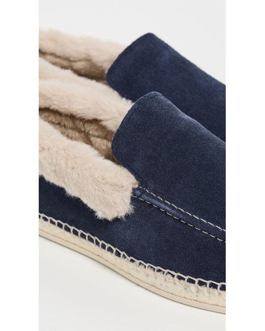 Manebí Blue Fleece Lined Slippers for men