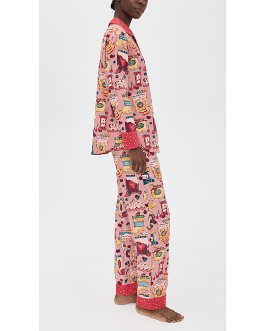 Printfresh Red Long Sleeve Pajama Set