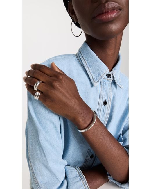 Agmes White Small Astrid Cuff