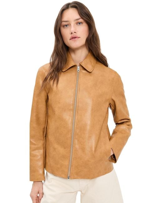 Rag & Bone Orange Jordie Faux Leather Jacket
