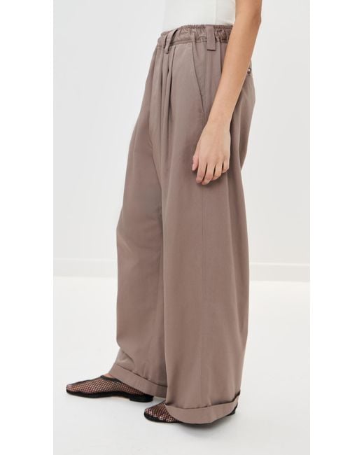 MERYLL ROGGE Brown Drawstring Chino Pants