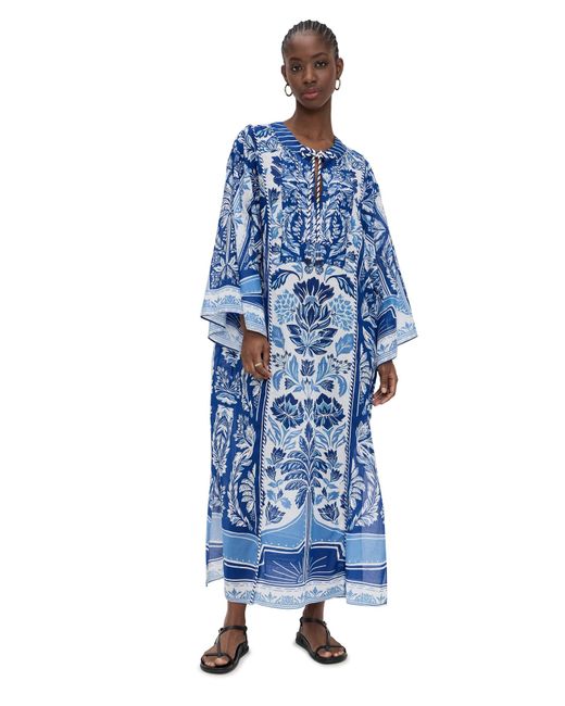 delicate tapestry linen midi dress Farm Rio Delicate Tapestry Linen Midi-Dress