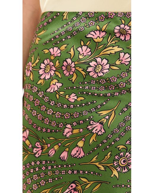 Veronica Beard Green Clover Skirt