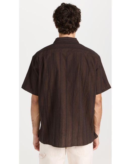 Gitman Brothers Vintage Brown Gitan Vintage Cotton Linen Dobby Cap Hirt for men