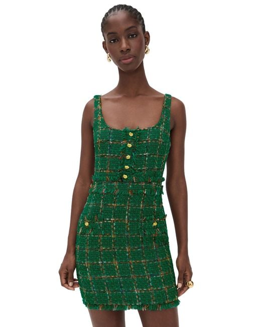 l'agence green dress L'Agence Lua Tiered Maxi Dress In Island Green
