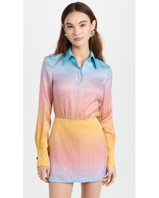 Casablancabrand Multicolor Printed Long Sleeve Silk Shirt