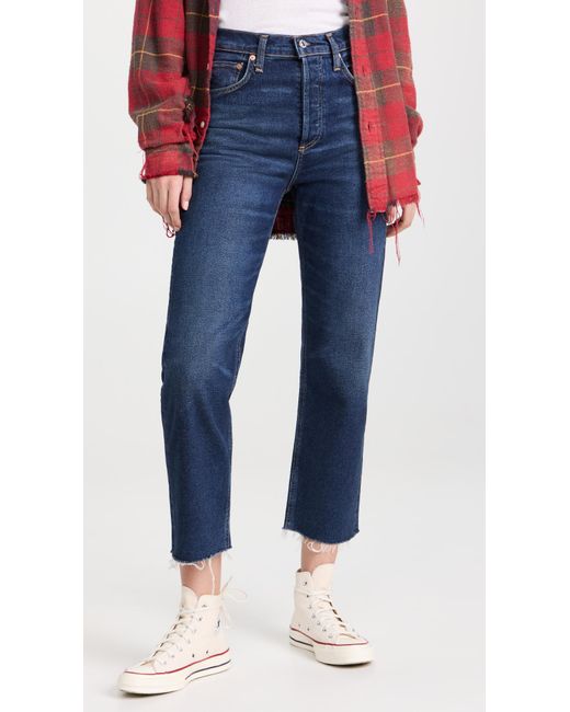 Citizens of Humanity Florence Wide Leg Jeans in Blue | Lyst