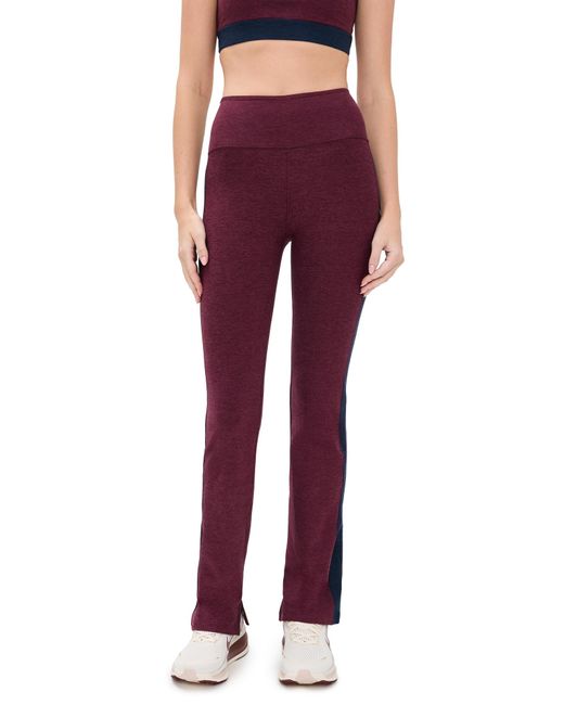 Beyond Yoga Red Spacedye Gemini Colorblock Side Slit Pants