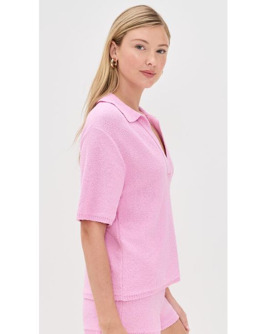 Le Bos Pink Poolside Polo