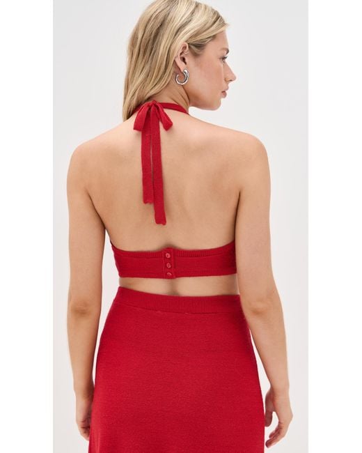 Ba&sh Red X Suzie Kondi Koan Top