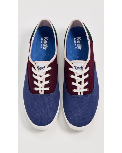 Keds Blue Champion Canvas Colorblock Sneakers