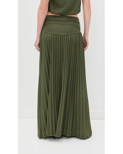 Lioness Green Field Of Dreams Maxi Skirt