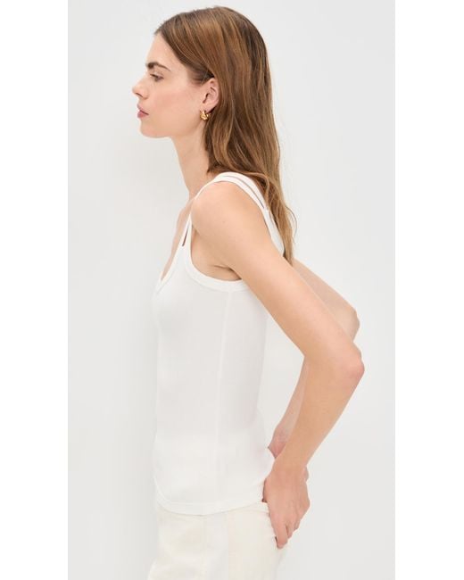 ASKK NY White Double Tank Top