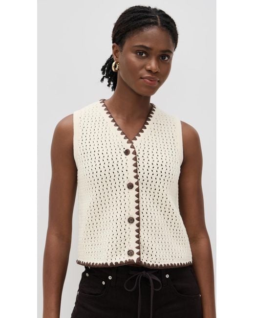 ALIGNE Natural Camilla Crochet Top