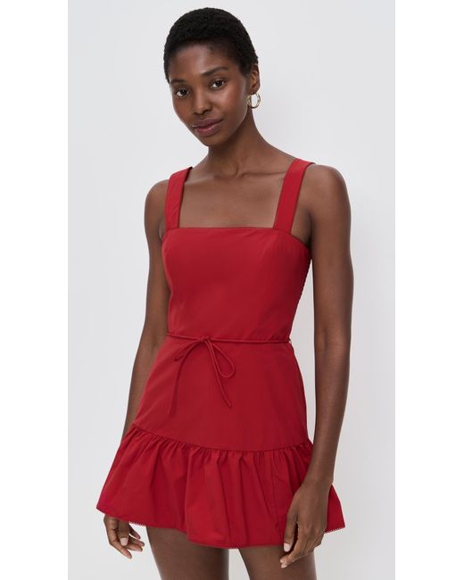 Amanda Uprichard Red Danner Skort Romper