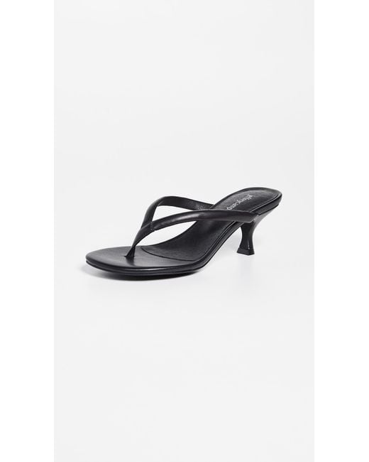 Balenciaga Black Flip Flop Heels | Lyst