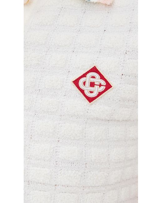 Casablanca White Boucle Polo