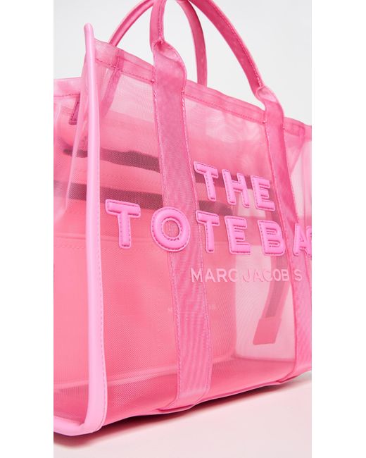 Marc Jacobs Pink The Mesh Medium Tote Bag