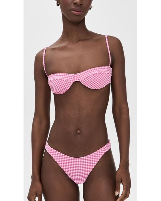Onia Red Brigitte Bikini Top