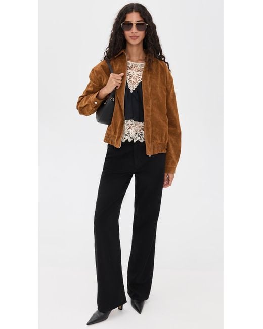 Bailey Rose Brown Faux Suede Jacket