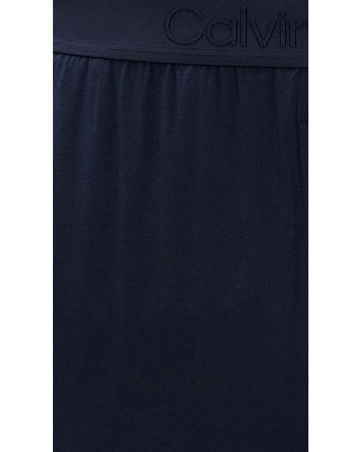 Calvin Klein Blue Ultra Soft Modal Sleep Jogger Pants for men