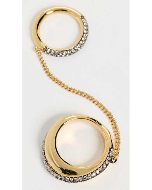 DEMARSON White Maxwell Ring Cuffs