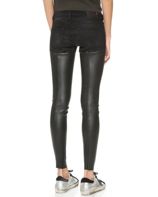 R13 Leather Chaps Jeans in Black Lyst